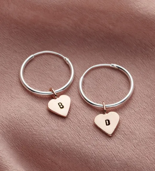 Heart Hoop Earrings